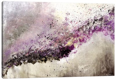 Hush Canvas Art Print - Gray & Purple Art