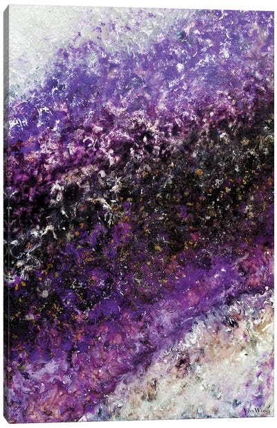 Beyond Far Canvas Art Print - Gray & Purple Art
