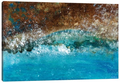 Distant Shores Canvas Art Print - Teal Abstract Art
