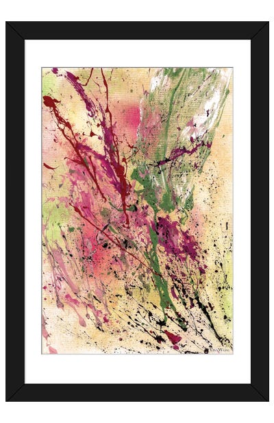 Champagne Paper Art Print - Abstract Art