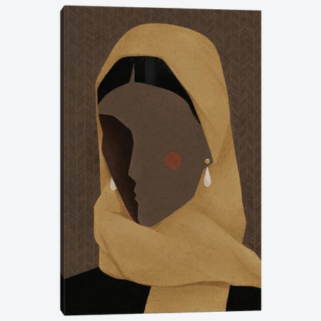Woman In The Yellow Scarf Canvas Print #VYS101} by Valeriya Simantovskaya Canvas Wall Art
