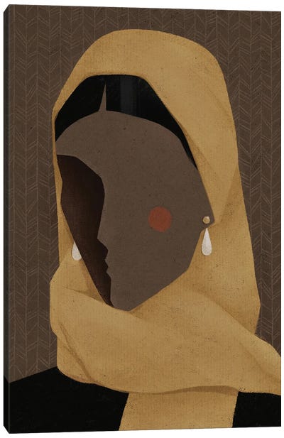 Woman In The Yellow Scarf Canvas Art Print - Middle Eastern Décor