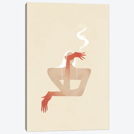 Smoker Canvas Print #VYS107} by Valeriya Simantovskaya Canvas Print