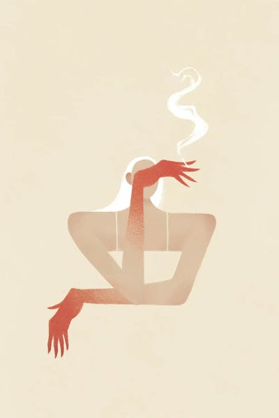 Smoking: Smoker by Valeriya Simantovskaya