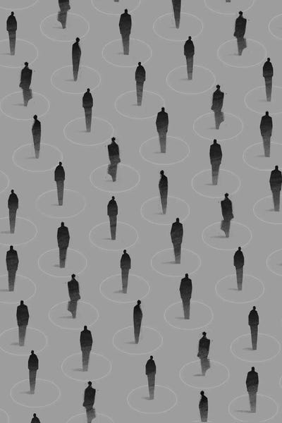 Social Distance by Valeriya Simantovskaya canvas print