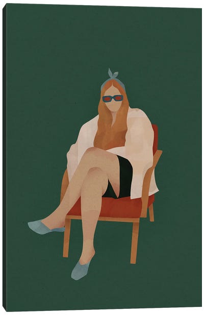 Woman In The Chair Canvas Art Print - Valeriya Simantovskaya