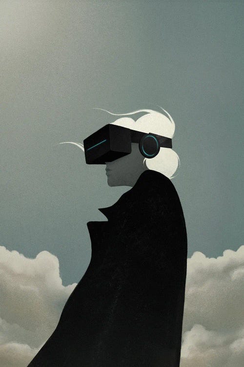 Woman In VR Glasses