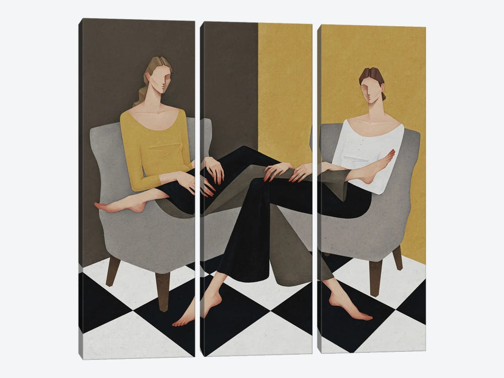 Dissociation by Valeriya Simantovskaya 3-piece Canvas Art