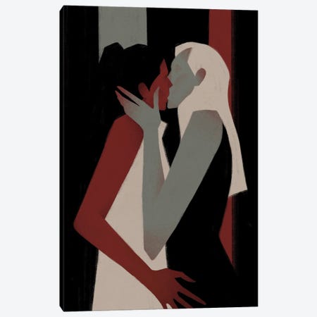 Kiss Canvas Print #VYS35} by Valeriya Simantovskaya Canvas Art Print