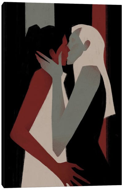Kiss Canvas Art Print - Valeriya Simantovskaya