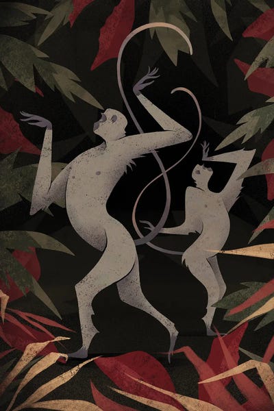 Art Deco: Monkeys by Valeriya Simantovskaya