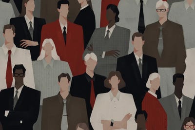 Business Team I by Valeriya Simantovskaya art print