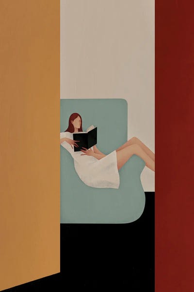 People Read II by Valeriya Simantovskaya framed wall art