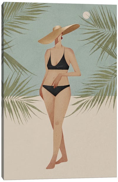 On The Sea II Canvas Art Print - Women's Swimsuit & Bikini Art