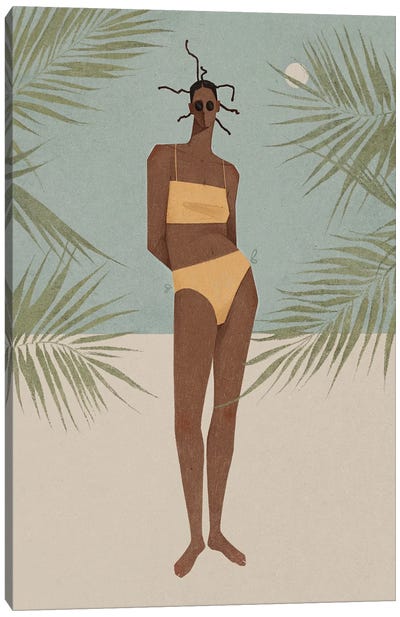 On The Sea III Canvas Art Print - Women's Swimsuit & Bikini Art
