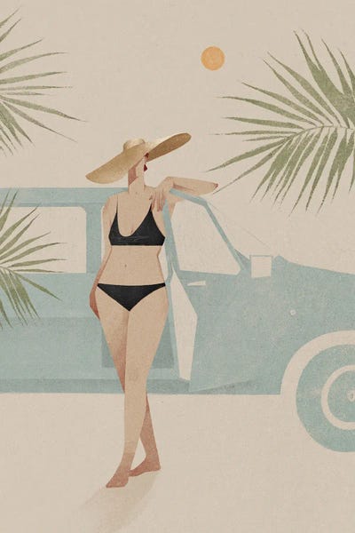 Tropical Beach I by Valeriya Simantovskaya framed wall art