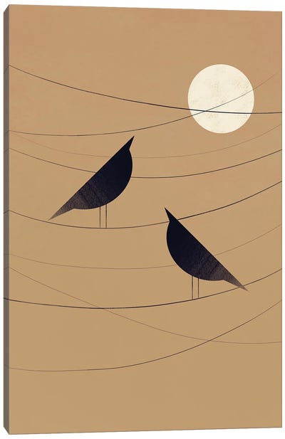Birds Canvas Art Print - Japandi