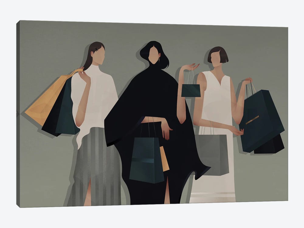 Shopping Time III by Valeriya Simantovskaya 1-piece Canvas Art Print