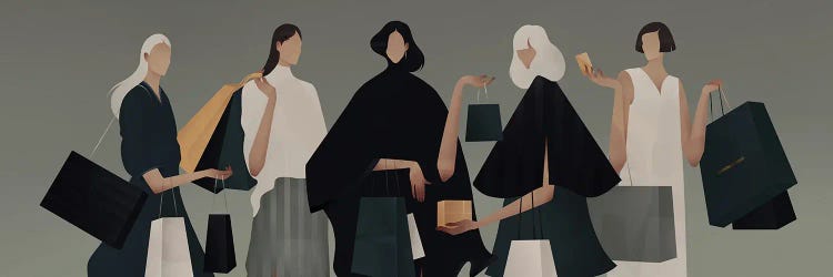 Shopping Time II by Valeriya Simantovskaya wall art