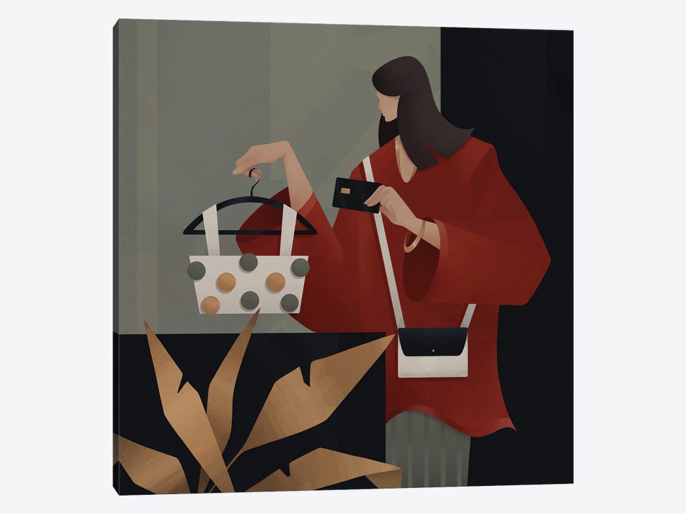 Shopping Time I by Valeriya Simantovskaya 1-piece Art Print