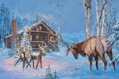 Santa Fe - Canvas Prints: Magic Happens- Elk by Valeria Yost