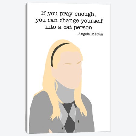 Change Yourself Into A Cat Person - The Office Canvas Print #VYW12} by Very Nice Words Canvas Wall Art