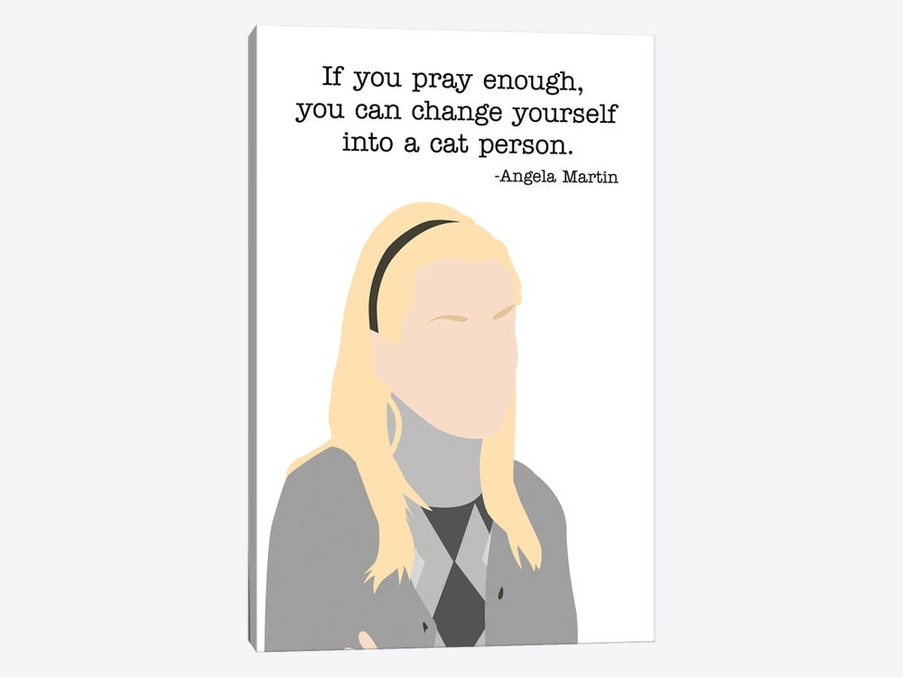 Change Yourself Into A Cat Person - The Office by Very Nice Words 1-piece Canvas Print