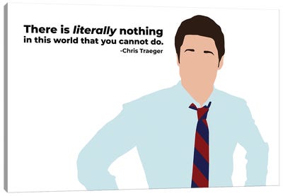 Literally Nothing You Cannot Do - Parks And Rec Canvas Art Print - Sitcoms & Comedy TV Show Art