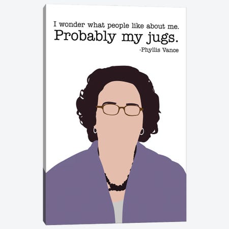 Probably My Jugs - The Office Canvas Print #VYW25} by Very Nice Words Canvas Wall Art