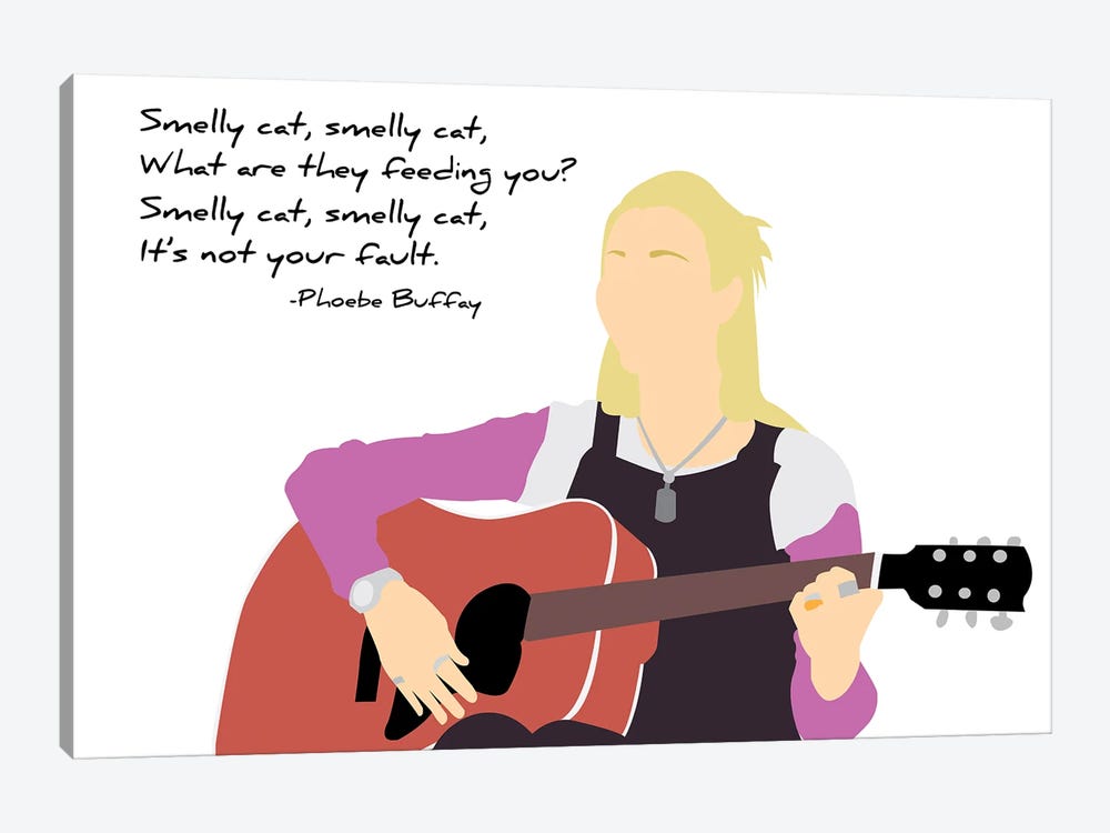 Smelly Cat - Friends by Very Nice Words 1-piece Canvas Artwork