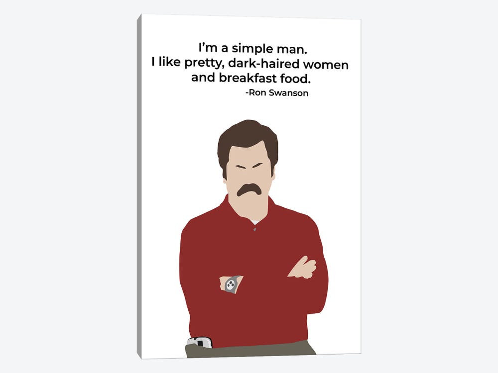 Simple Man - Parks And Rec by Very Nice Words 1-piece Art Print