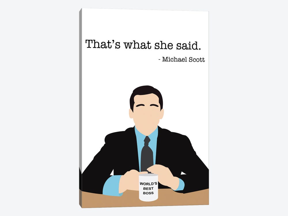 That's What She Said - The Office by Very Nice Words 1-piece Canvas Print