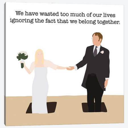 The Fact That We Belong Together - The Office Canvas Print #VYW31} by Very Nice Words Canvas Wall Art