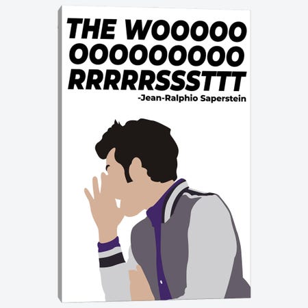 The Worst - Parks And Rec Canvas Print #VYW33} by Very Nice Words Canvas Wall Art
