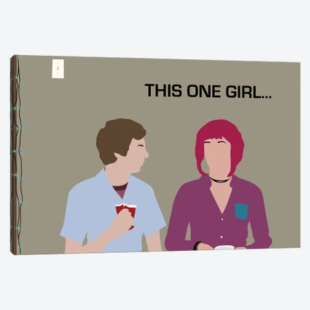 This One Girl - Scott Pilgrim Vs. The World Canvas Print #VYW34} by Very Nice Words Canvas Art Print