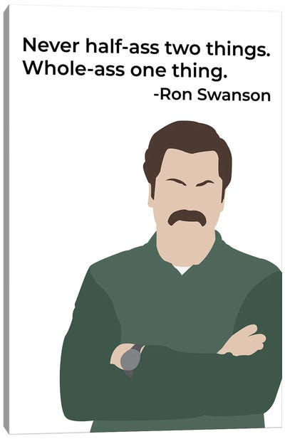 Whole Ass One Thing - Parks And Rec Canvas Art Print - Very Nice Words