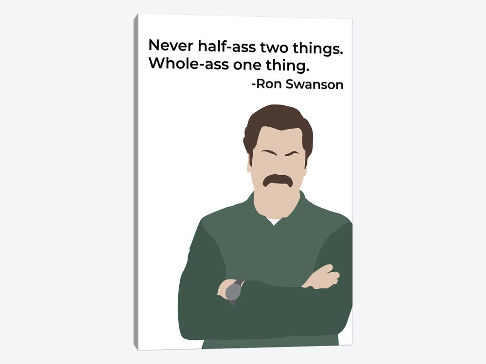 Whole Ass One Thing - Parks And Rec by Very Nice Words 1-piece Canvas Print