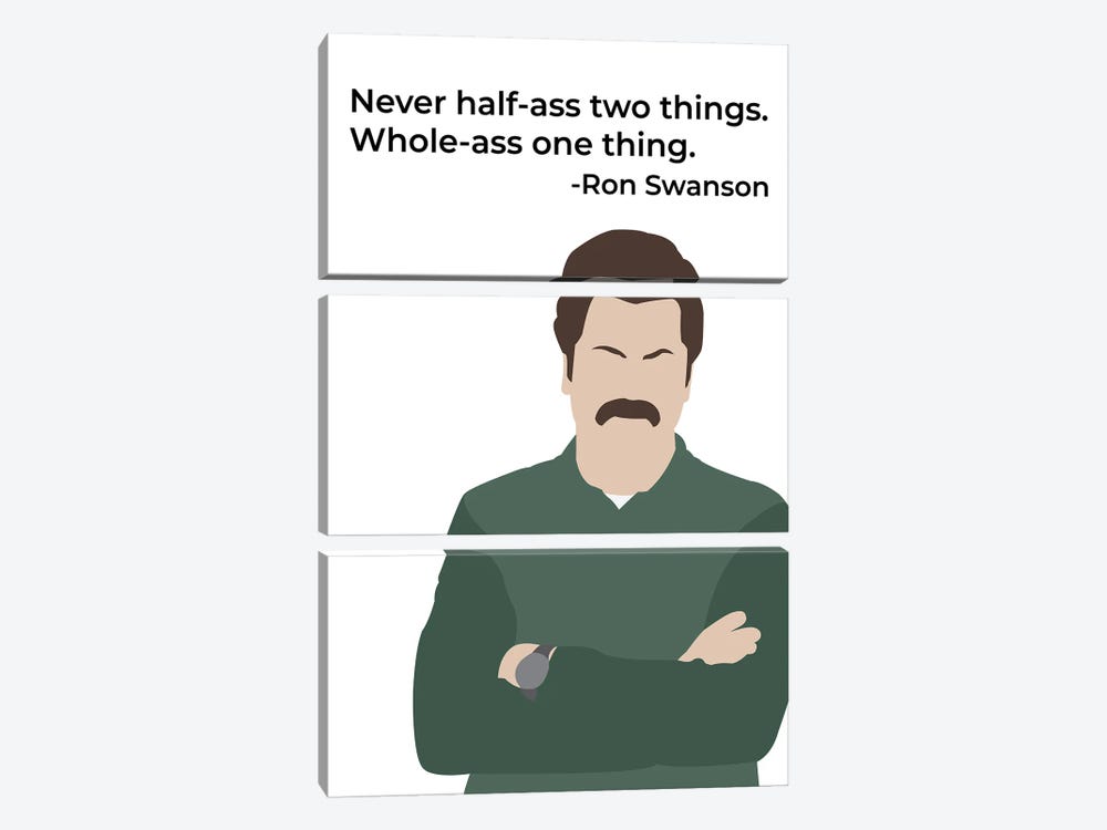 Whole Ass One Thing - Parks And Rec by Very Nice Words 3-piece Art Print