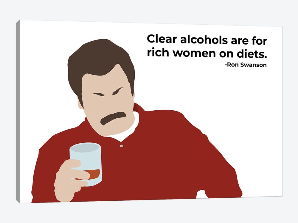 Clear Alcohols - Parks And Rec by Very Nice Words 1-piece Art Print