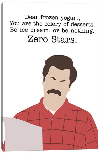 Be Ice Cream Or Be Nothing - Parks And Rec Canvas Art Print - Sitcoms & Comedy TV Show Art
