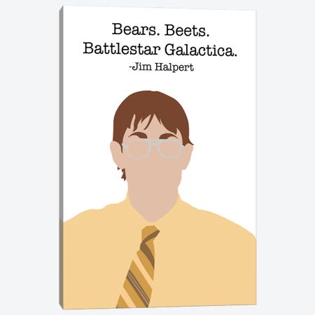 Bears, Beets, Battlestar Galactica - The Office Canvas Print #VYW9} by Very Nice Words Canvas Print