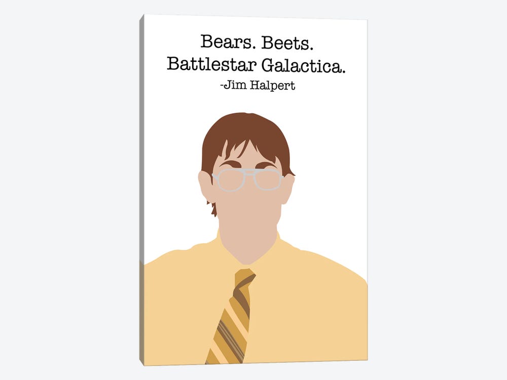 Bears, Beets, Battlestar Galactica - The Office by Very Nice Words 1-piece Canvas Wall Art