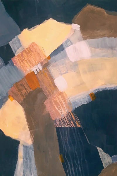 Blue Powdery Abstraction by Vera Zhukova canvas print