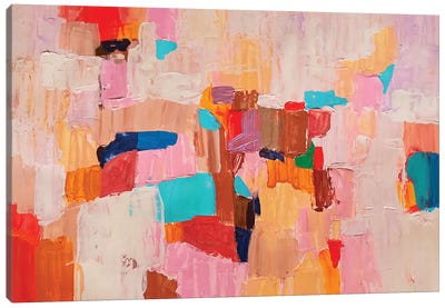Pink Abstraction Canvas Art Print - Big & Bold Abstracts