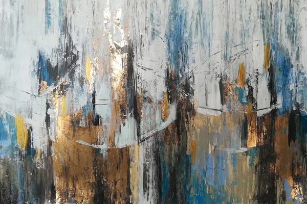 Vera Zhukova: Blue Gold Abstraction by Vera Zhukova