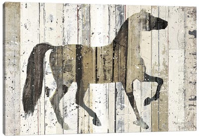 Dark Horse Canvas Art Print - Modern Farmhouse Bedroom Art