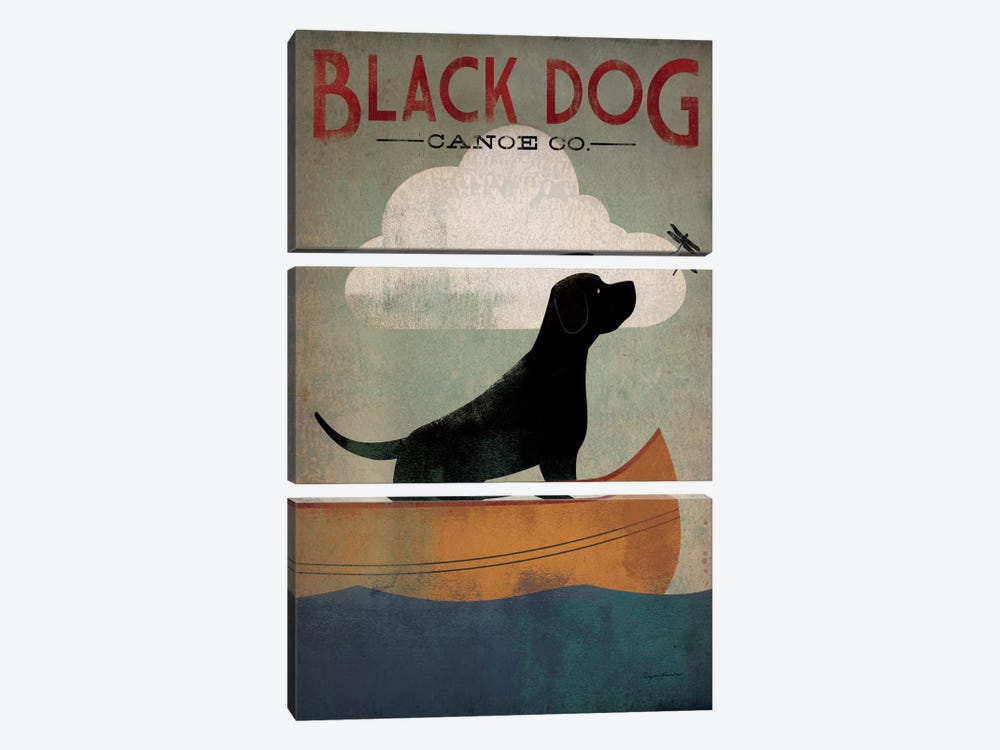 Black Dog Canoe Co. I by Ryan Fowler 3-piece Art Print
