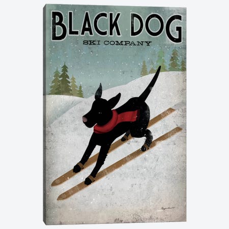 Black Dog Ski Co. I Canvas Print #WAC1114} by Ryan Fowler Canvas Artwork