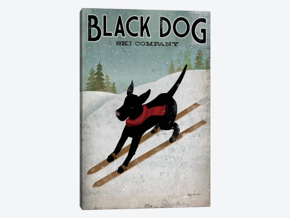 Black Dog Ski Co. I by Ryan Fowler 1-piece Canvas Wall Art