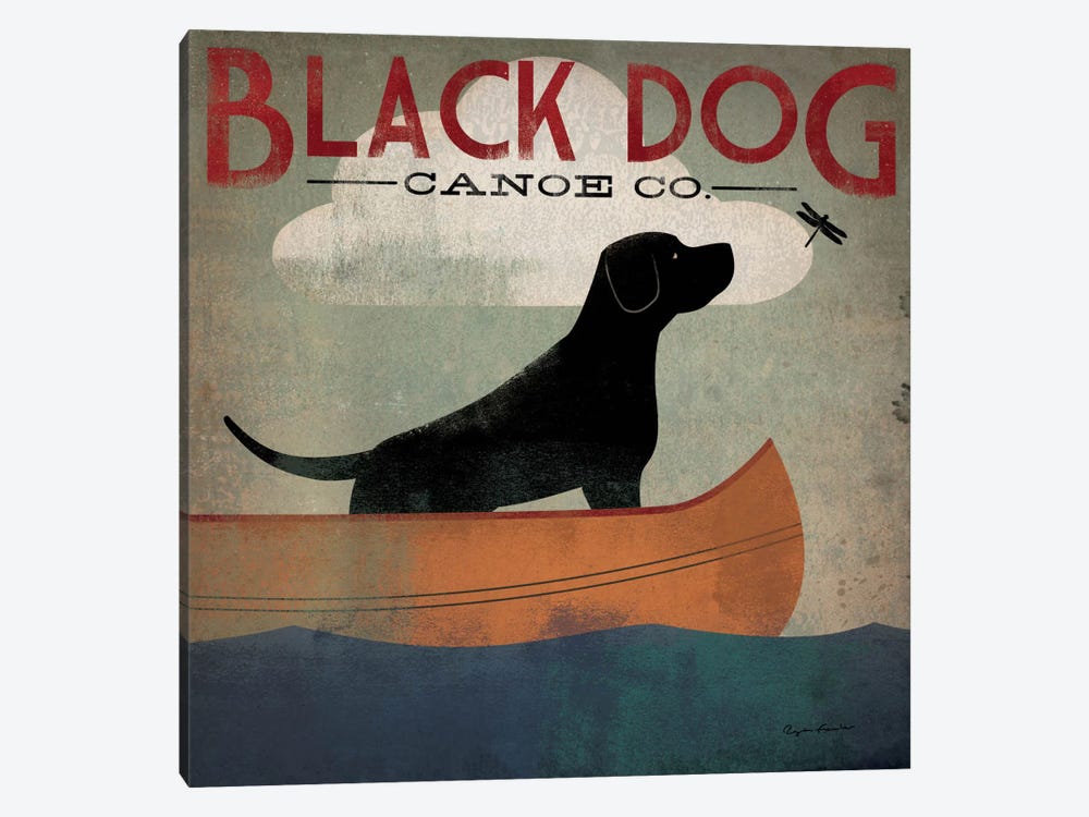 Black Dog Canoe Co. II by Ryan Fowler 1-piece Canvas Art Print